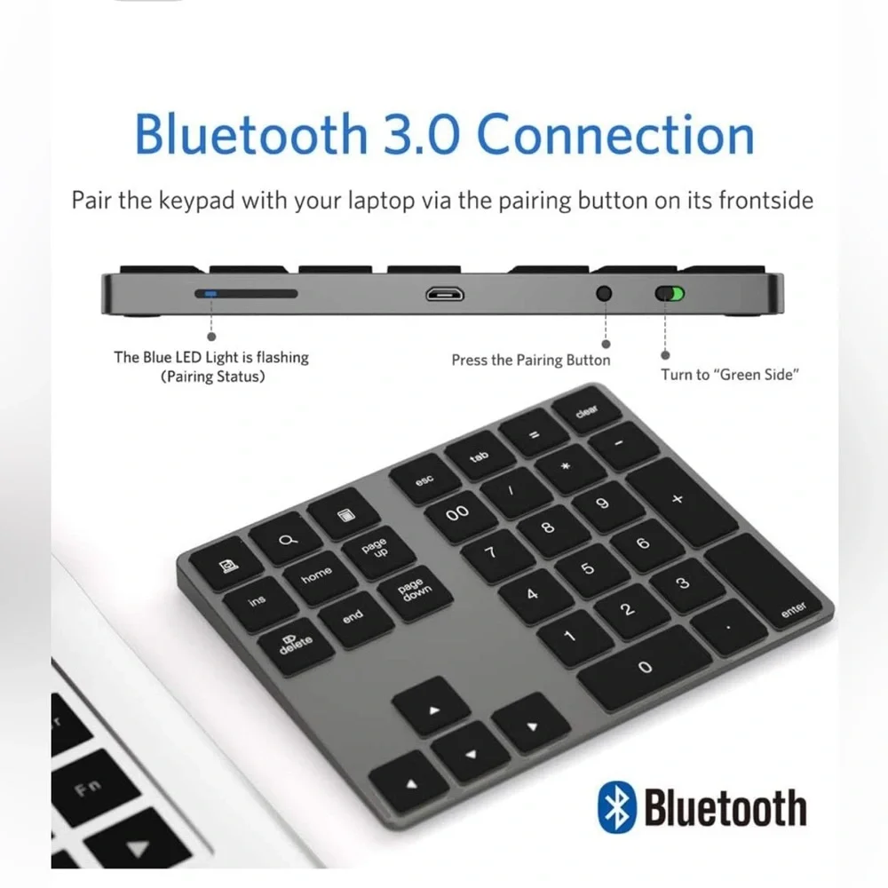 Joyeky Bluetooth Wireless Numeric Keypad,